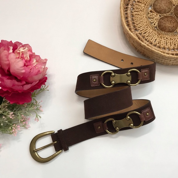 Michael Kors Accessories - Michael Kors | Suede Leather Buckle Belt SZ XL